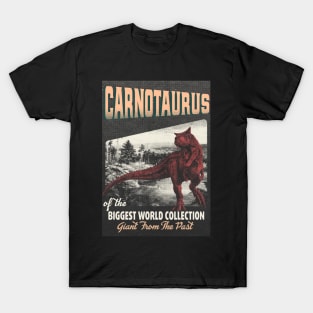 Carnotaurus Retro Art - The Biggest World Collection / Giant From The Past T-Shirt